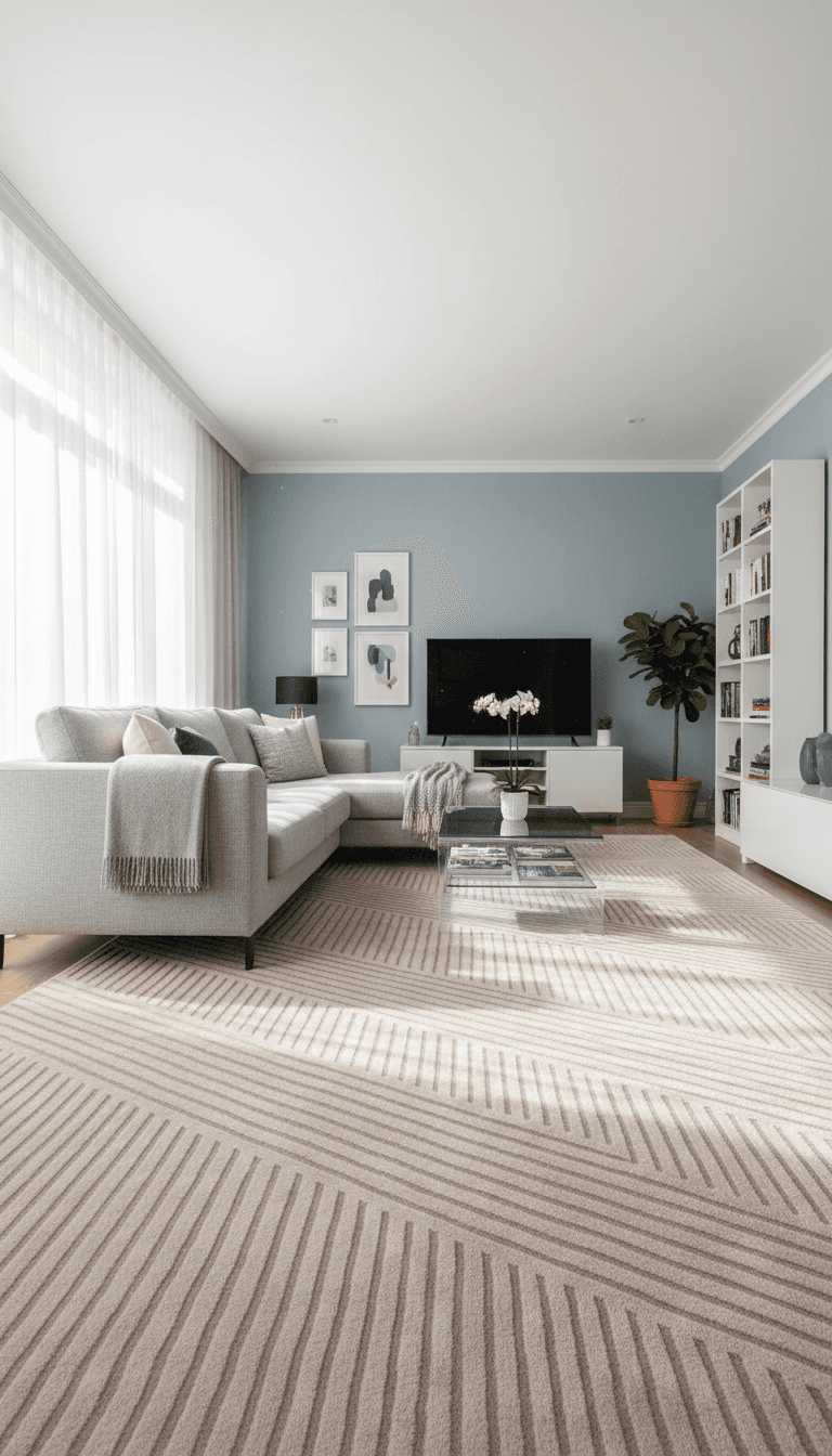 Clean living room after house cleaning service