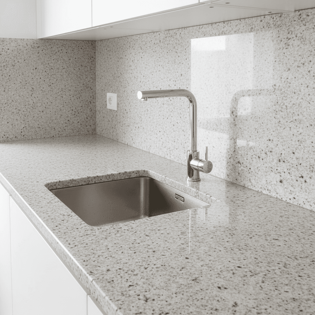 Clean kitchen countertop