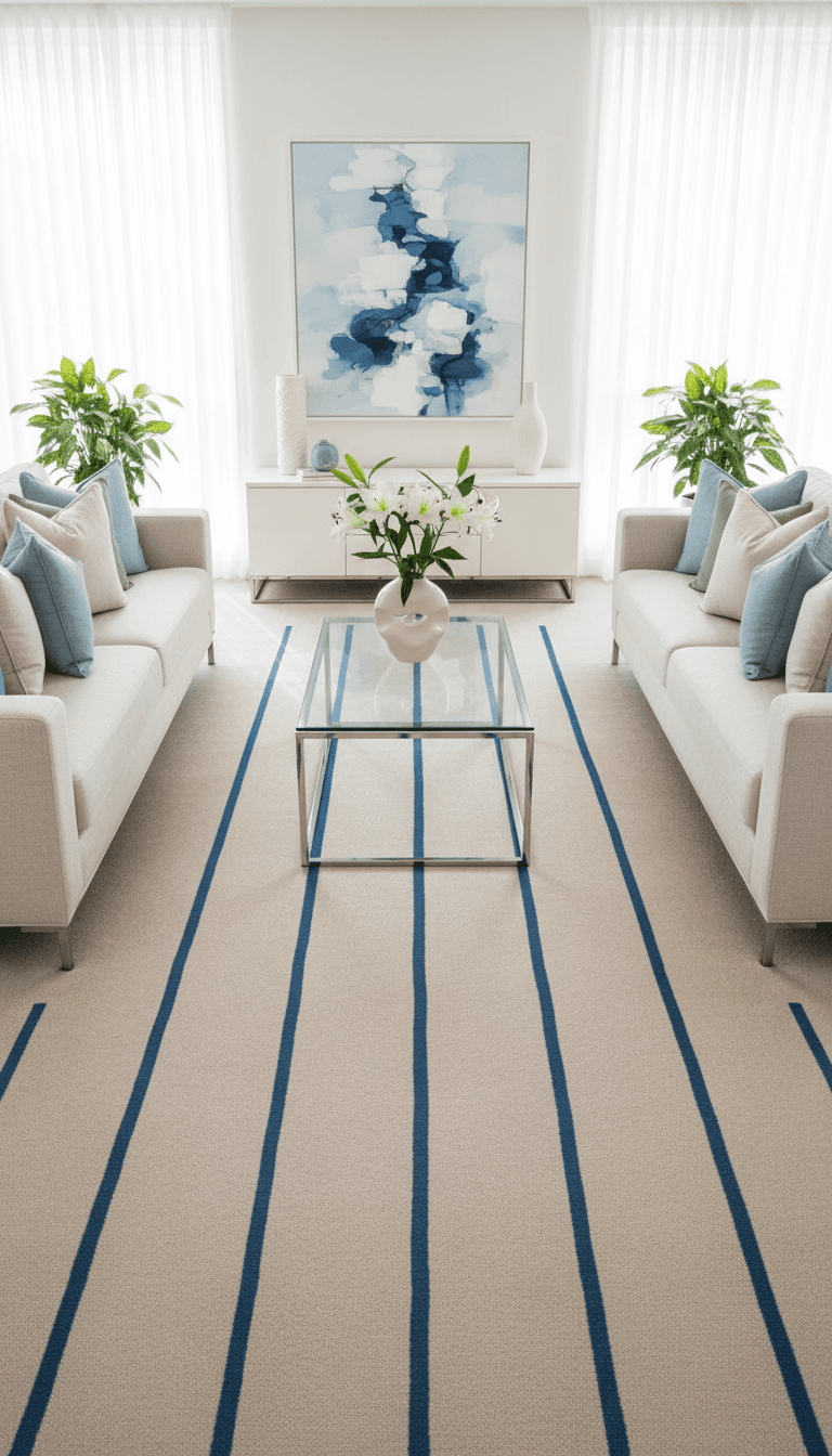 Clean living room result after professional cleaning