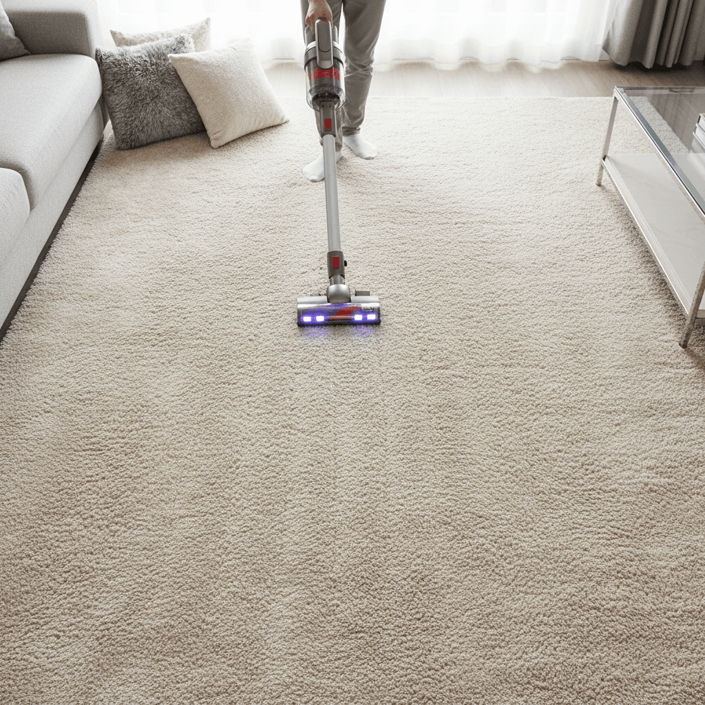 Clean living room carpet