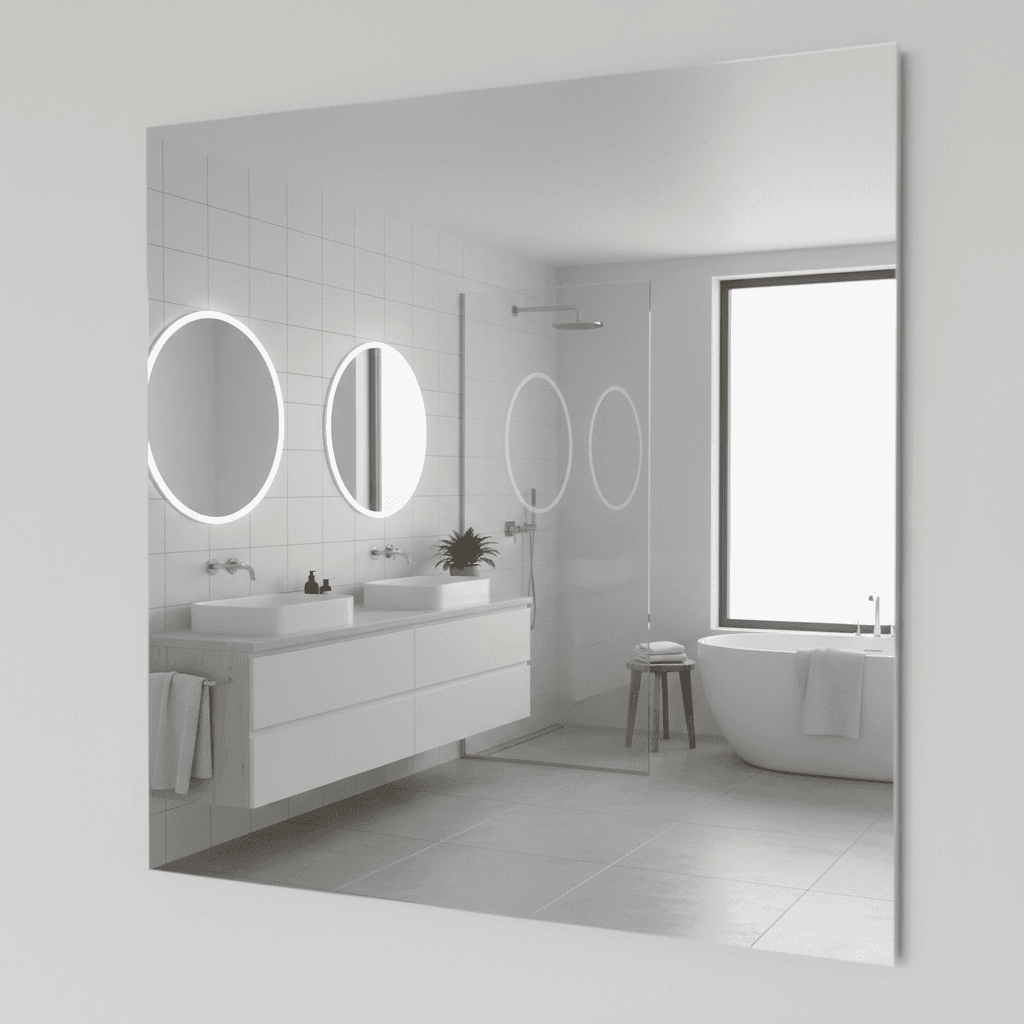 Streak-free bathroom mirror