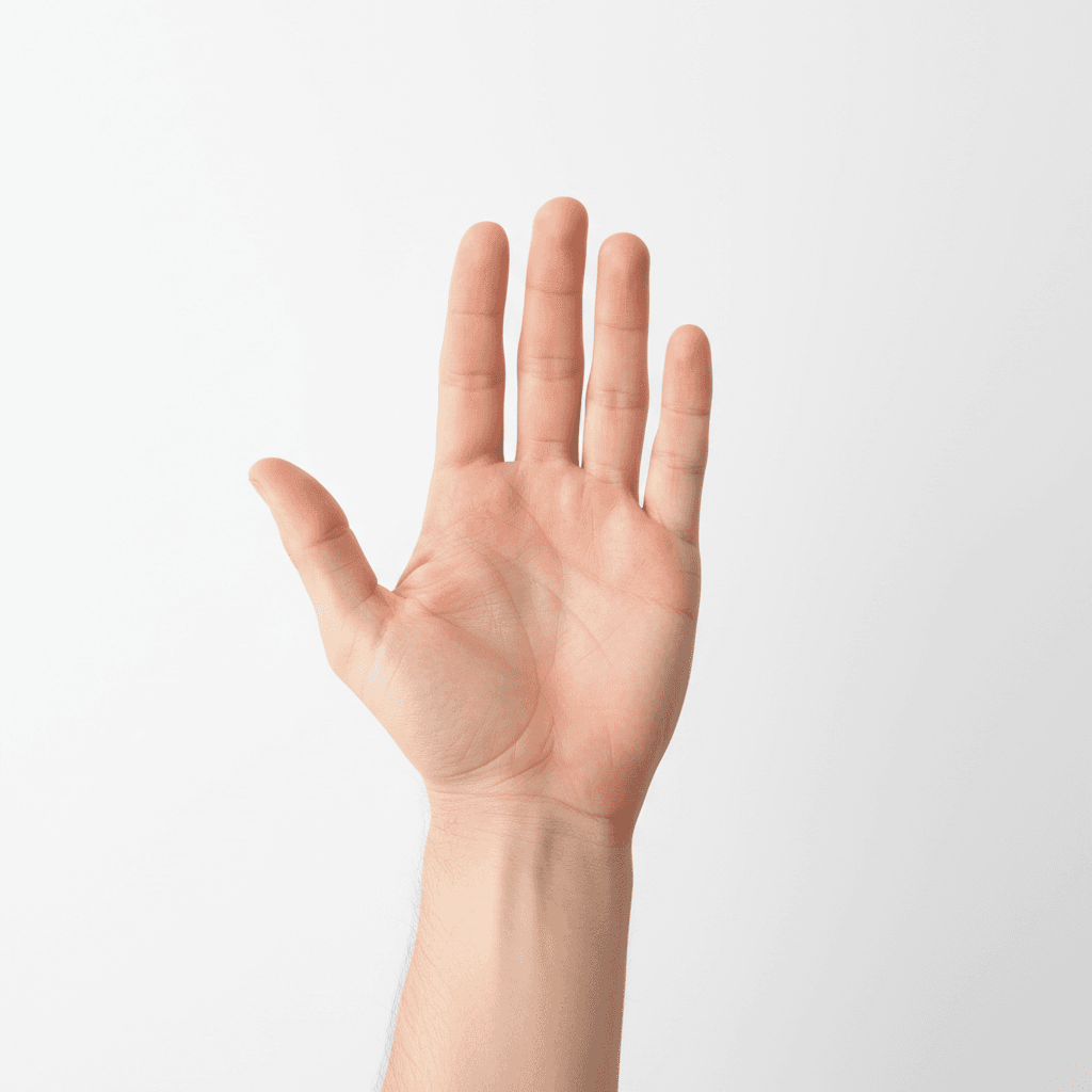 Open hand symbolizing no commitment