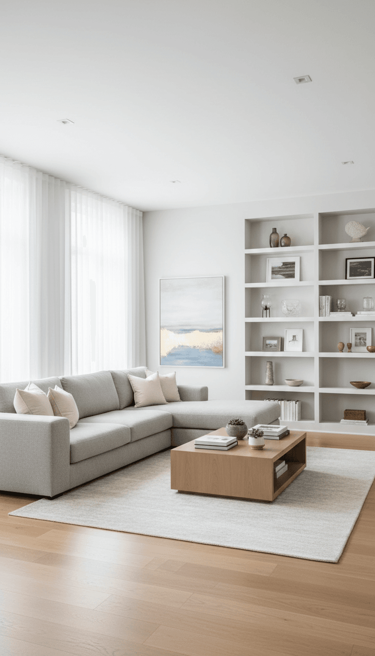 Clean and tidy living room interior